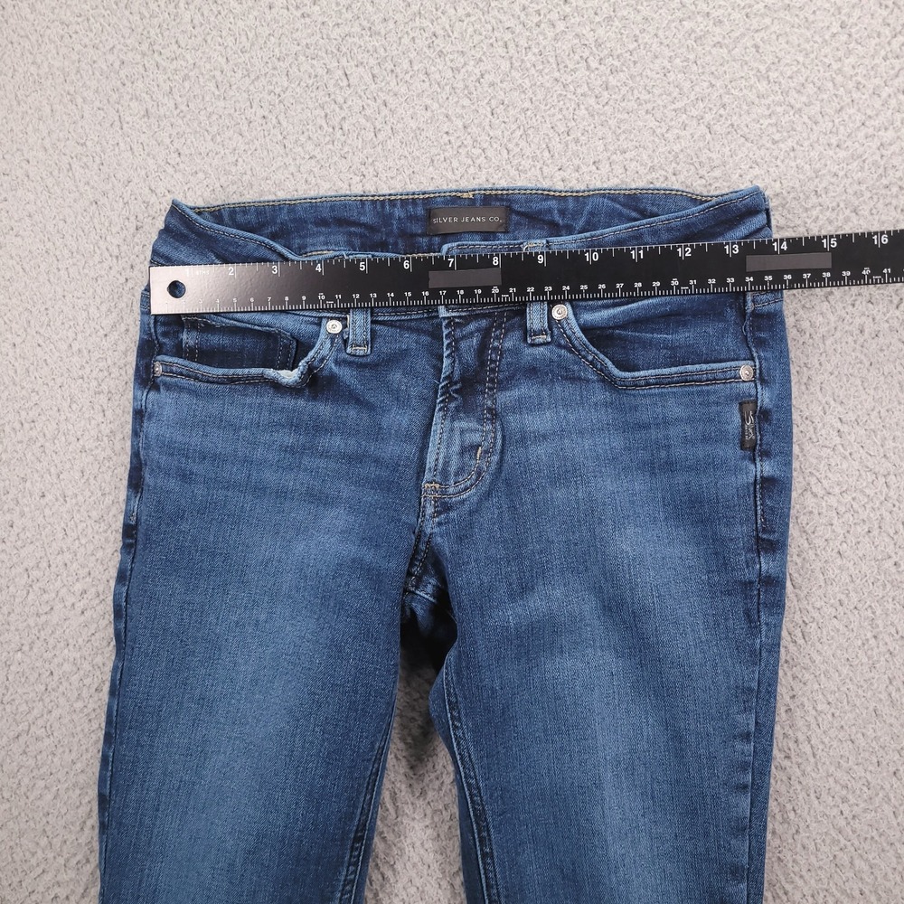 SILVER Jean Size 27 BRITT Skinny Low Rise Medium Wash Stretch Denim 27x28 - Picture 8 of 13